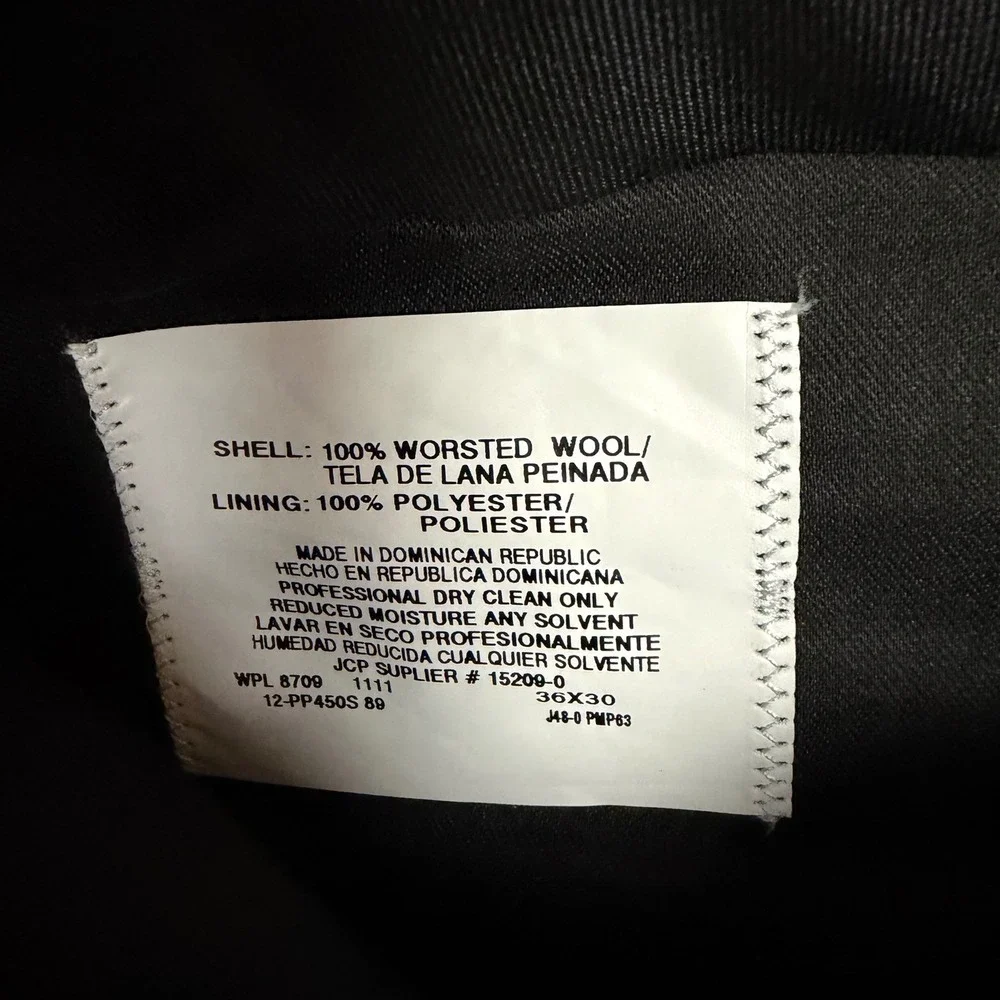 Stafford Mens Black Worsted Wool Pleated Cuffed Dress Pants 36x27 12-PP450S 89